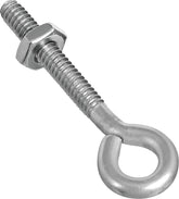 National Hardware N221-564 Eye Bolt, #10-24 Thread, 1-1/4 in L Thread, 0.28 in ID Dia Eye, 1.41 in L Shank